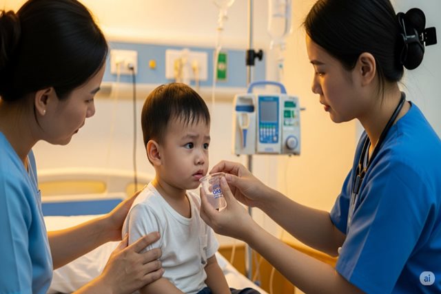 Biến chứng nguy hiểm tiêu chảy cấp do nhiễm khuẩn ở trẻ em trong mùa hè